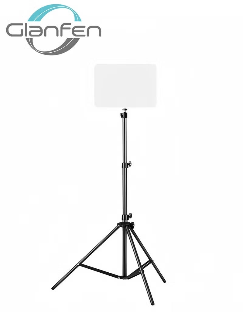 Glanfen 12 inch LED Video Light Kit,2500K-8500K 22W Photography Studio Light with Tripod Stand and Phone Holder for Video Recording, Game Streaming - Image 1